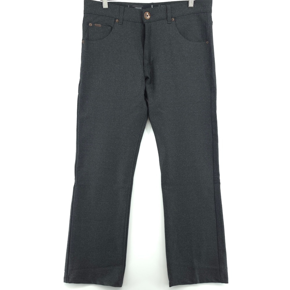 Armani Collezioni Mens J15 Pants Wool Blend Stretch Charcoal Gray 32 Slim Fit